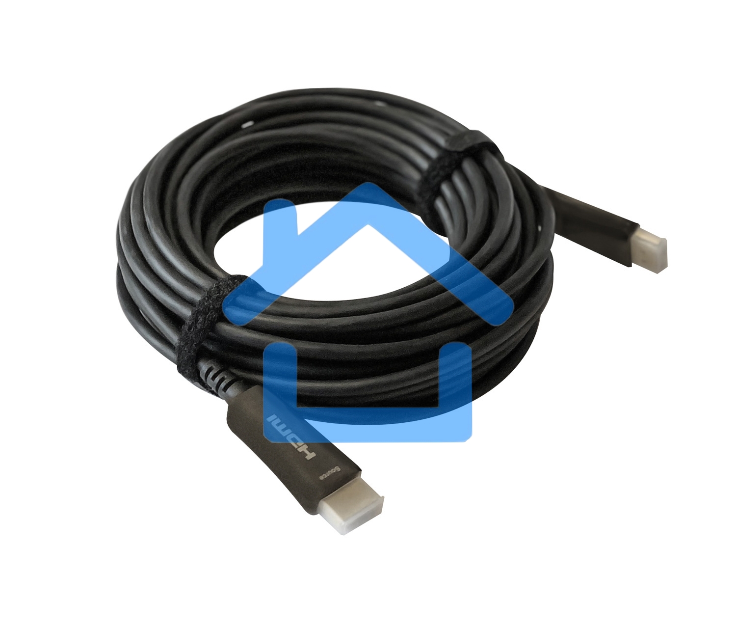 Кабель аудио-видео Digma HDMI 2.0 AOC HDMI (m)/HDMI (m) 20м. позолоченные контакты черный