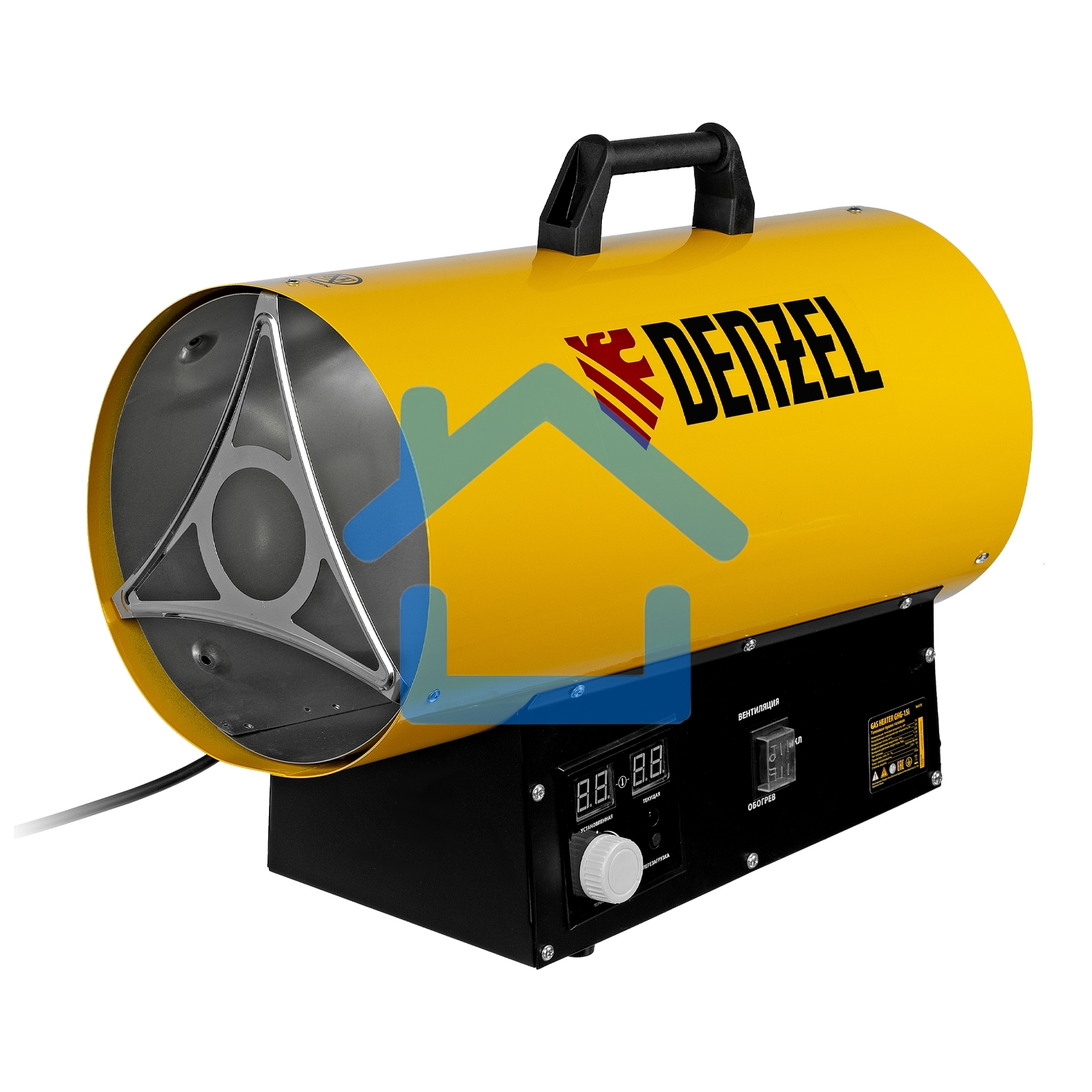 Газовая тепловая пушка GHG-15i, 15 кВт, цифровой термостат, пропан-бутан Denzel