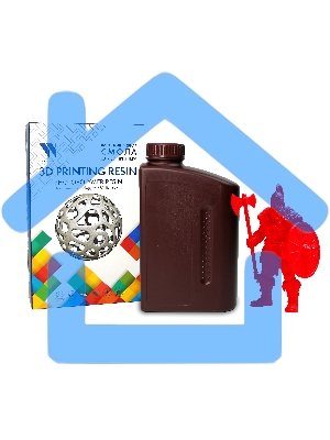 Фотополимерная смола NVPRINT Standard Resin Clear Red для 3D печати 1 кг (бут)