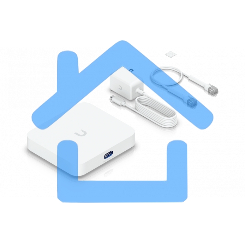 Маршрутизатор Ubiquiti Compact Cloud Gateway with 30+ UniFi device / 300+ client support, 1 Gbps IPS routing, and multi-WAN load balancing