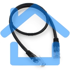 Патч-корд UTP Cablexpert кат.5e, 0.5м, литой, многожильный, черный