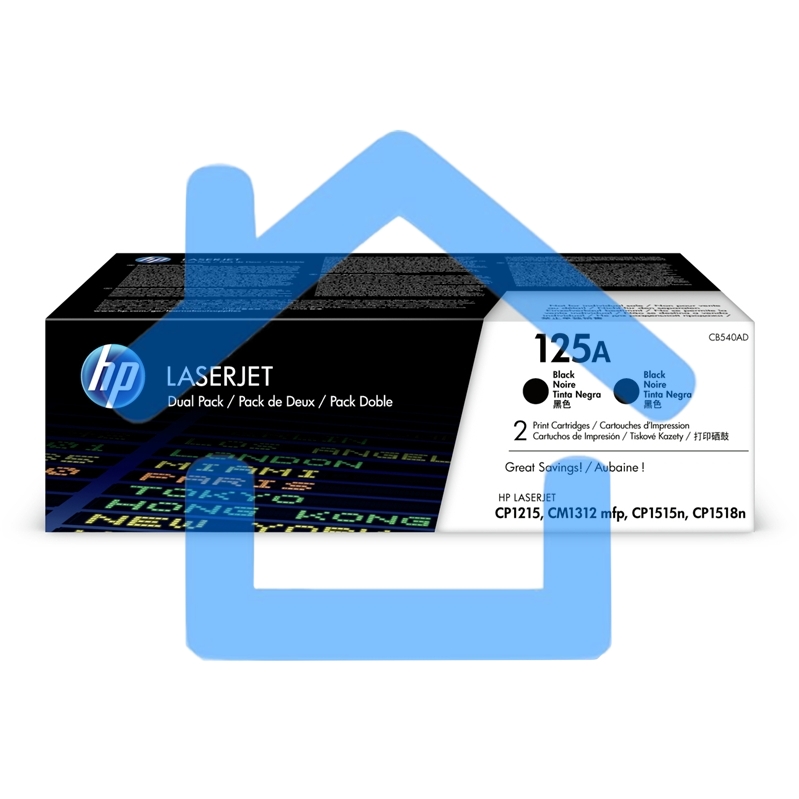 Картридж лазерный HP CB540AD черный двойная упаковка для CLJ CP1215/CP1515/CP1518 2 х 2200стр.