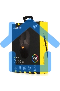 Мышь проводная Crown CMGM-901 черный, 4800 dpi, USB, кнопки - 8