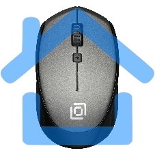 Мышь беспроводная Oklick 488MW серый/черный, 1600 dpi, радиоканал, USB, кнопки - 4