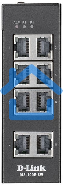 Коммутатор D-Link DIS-100E-8W/A1A, L2 Unmanaged Industrial Switch with 8 10/100Base-TX ports.1K Mac address, 802.3x Flow Control, Stand-alone, Auto MDI/MDI-X for each port, D-link Green technology, Metal case,