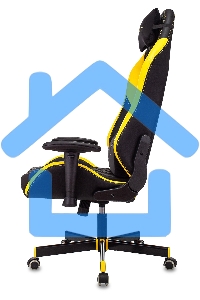 Кресло игровое Knight Neon черный/желтый соты эко.кожа с подголов. крестовина металл