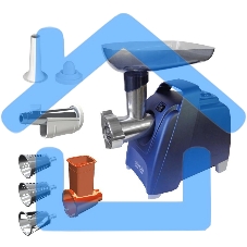 Мясорубка электрическая Аксион М61.02 Темно-синий, 2000 Вт, 3 кг/мин, Реверс