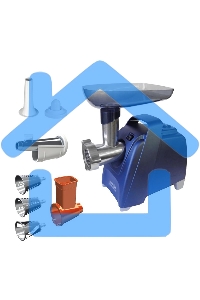 Мясорубка электрическая Аксион М61.02 Темно-синий, 2000 Вт, 3 кг/мин, Реверс