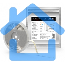 Лента светодиодная Gauss Elementary 2835 -SMD 4.8W 12V DC теплый белый IP66 (ZIP bag 5m)