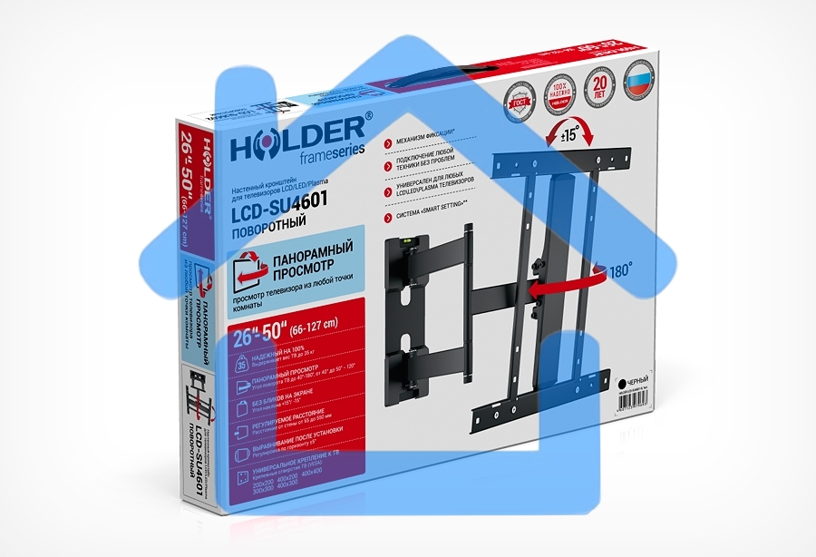 Кронштейн для LCD Holder LCD-SU4601-B черный, диагональ экрана 26″–50″до 35кг.