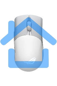 Мышь беспроводная/проводная ASUS ROG Keris Wireless AimPoint белый, 36000 dpi, радиоканал, Bluetooth, USB, кнопки - 5