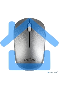 Мышь беспроводная Perfeo SKY серебристый, 1200 dpi, радиоканал, USB, кнопки - 3