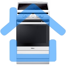 Плита электрическая Hansa FCCW54002 белый, конфорок 4 шт, духовка 68 л, 50 см x 85 см x 60 см