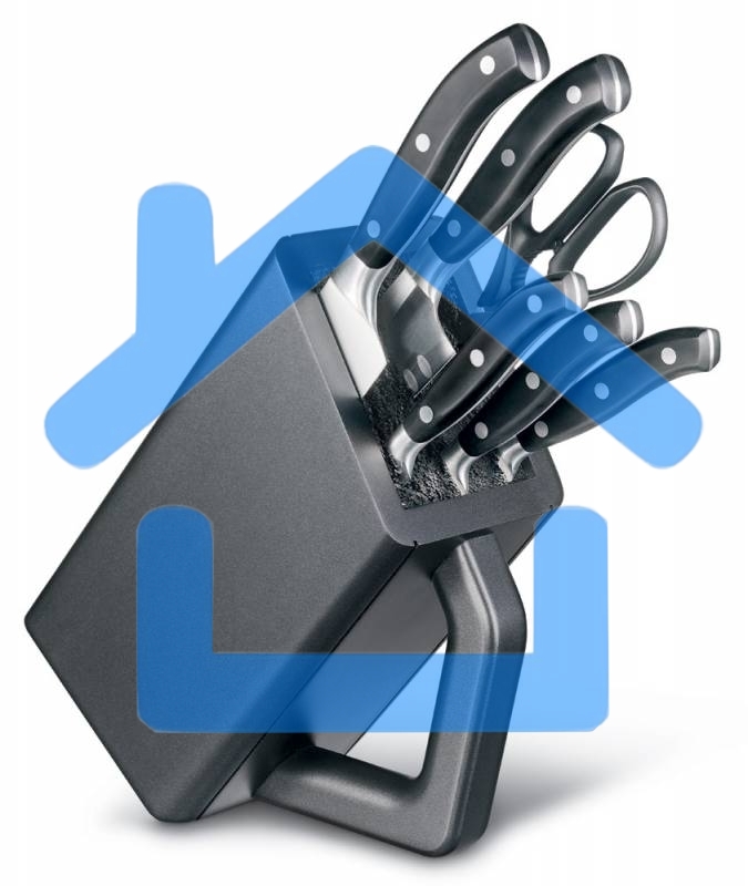 Набор ножей кухонных Victorinox Forged Cutlery Block (7.7243.6) компл.:6шт с подставкой черный подар.коробка