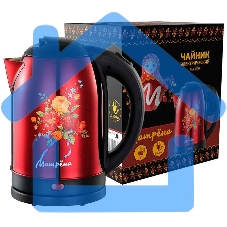 Чайник электрический Матрена MA-005 электрический (2,0 л) стальной красный хохлома