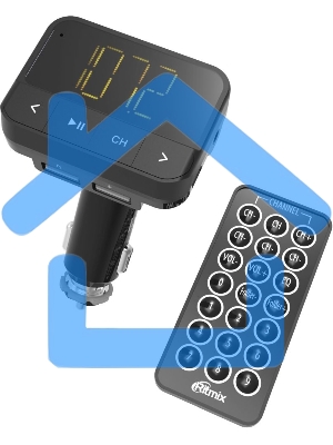 Автомобильный FM-модулятор Ritmix FMT-B200 черный SD BT USB (80000765)