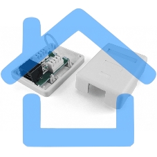 Розетка компьютерная Hyperline SB1-1-8P8C-C5e-WH RJ-45(8P8C), категория 5e, одинарная, внешняя, Dual IDC