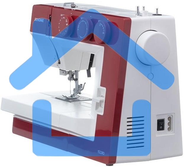 Швейная машина Janome 1522RD 25 операции, петля автомат, верт. челнок, нитевдеватель, мягкий, подарочный набор (шпульки, ножницы, сантиметровая лента, игольница )