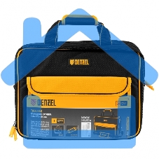Сумка для инструмента Denzel 400х170х300 мм, 3 отделения, 28 карманов, наплечный ремень