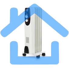 Обогреватель масляный Ballu Classic BOH/CL-05WRN (5 секций), белый, 1000 Вт, 15 м2, термостат