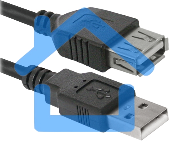 Кабель USB Defender USB02-17 USB2.0 AM-AF, 5.0м (87454)