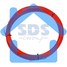 Протяжка кабельная Rexant (мини УЗК в бухте), стеклопруток, d=3,5 мм, 25 м, красная