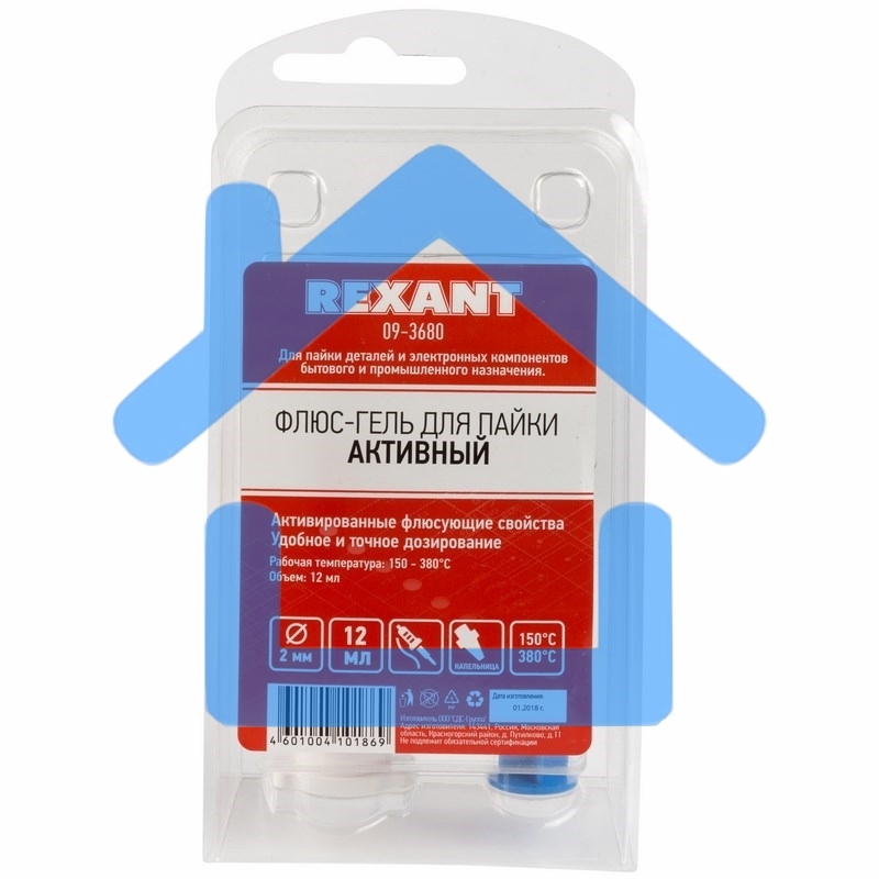 Флюс-гель для пайки Rexant, АКТИВНЫЙ, 12 мл, техно-шприц, блистер