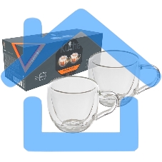 Набор из 2 чашек AROMA (2*150 мл) с двойными стенками (боросиликатное стекло)