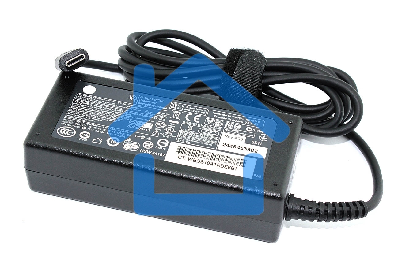 Блок питания (сетевой адаптер) для ноутбуков HP 20V 3.25A 65W Type-C