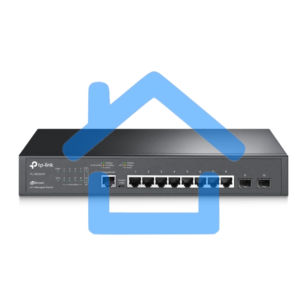 Коммутатор TP-Link SMB TL-SG3210 JetStream 8-Port Gigabit L2 Lite Managed Switch with 2 SFP Slots