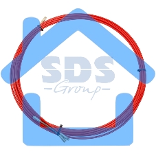 Протяжка кабельная (мини УЗК в бухте), стеклопруток, d=3,5 мм, 7 м красная