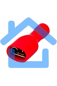 Клемма плоская Rexant, полностью изолированная гнездо - 7.4 мм, 0.5-1.5 мм², (РППи-м 1.5-(6.3) / FDFD1.25-250), в упак. 10 шт.