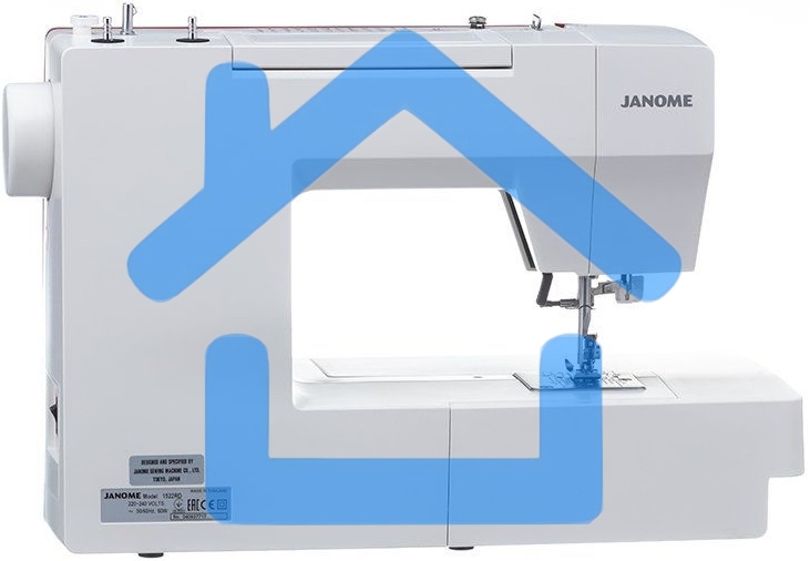 Швейная машина Janome 1522RD 25 операции, петля автомат, верт. челнок, нитевдеватель, мягкий, подарочный набор (шпульки, ножницы, сантиметровая лента, игольница )