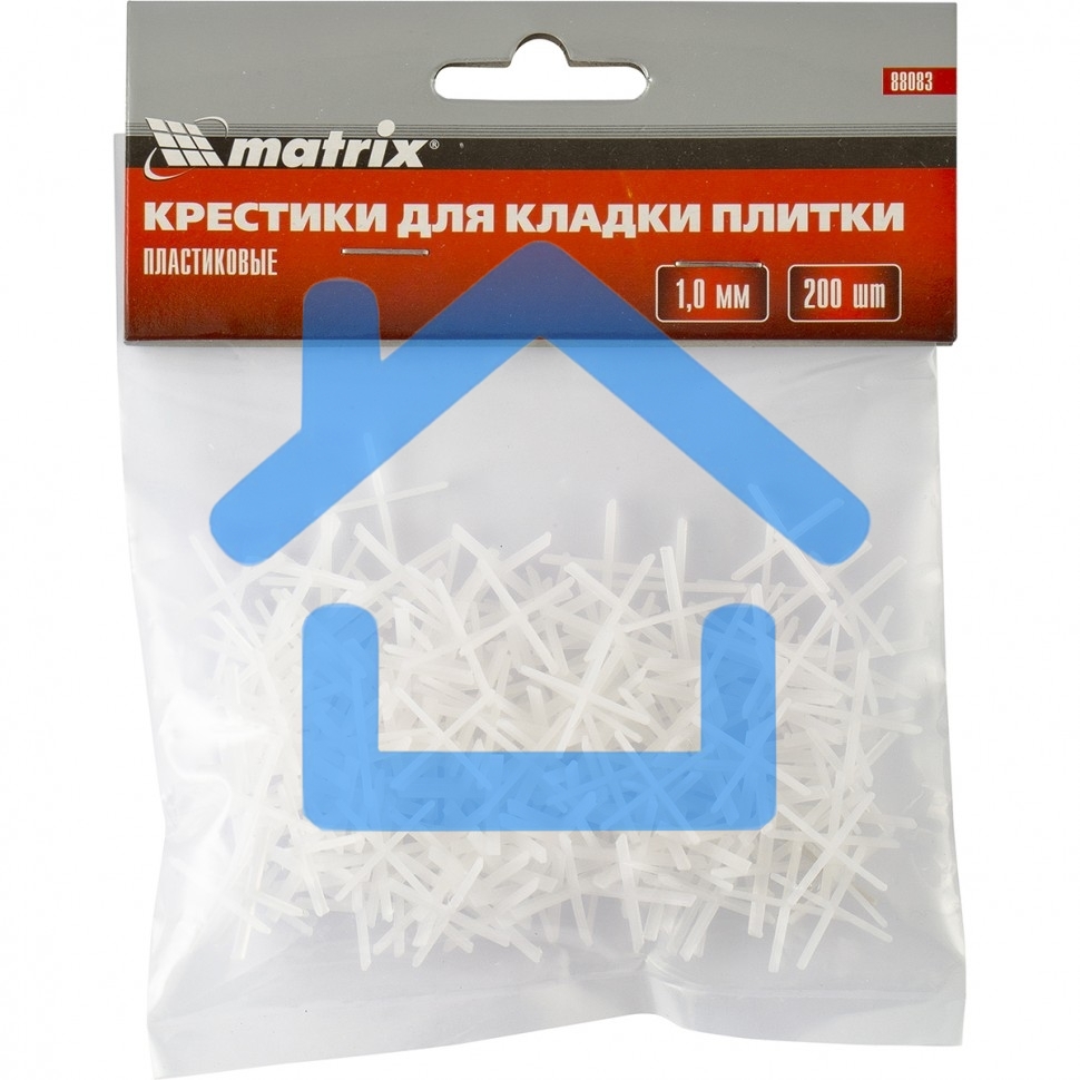 Крестики, 1,0 мм, для кладки плитки, 200 шт. Matrix