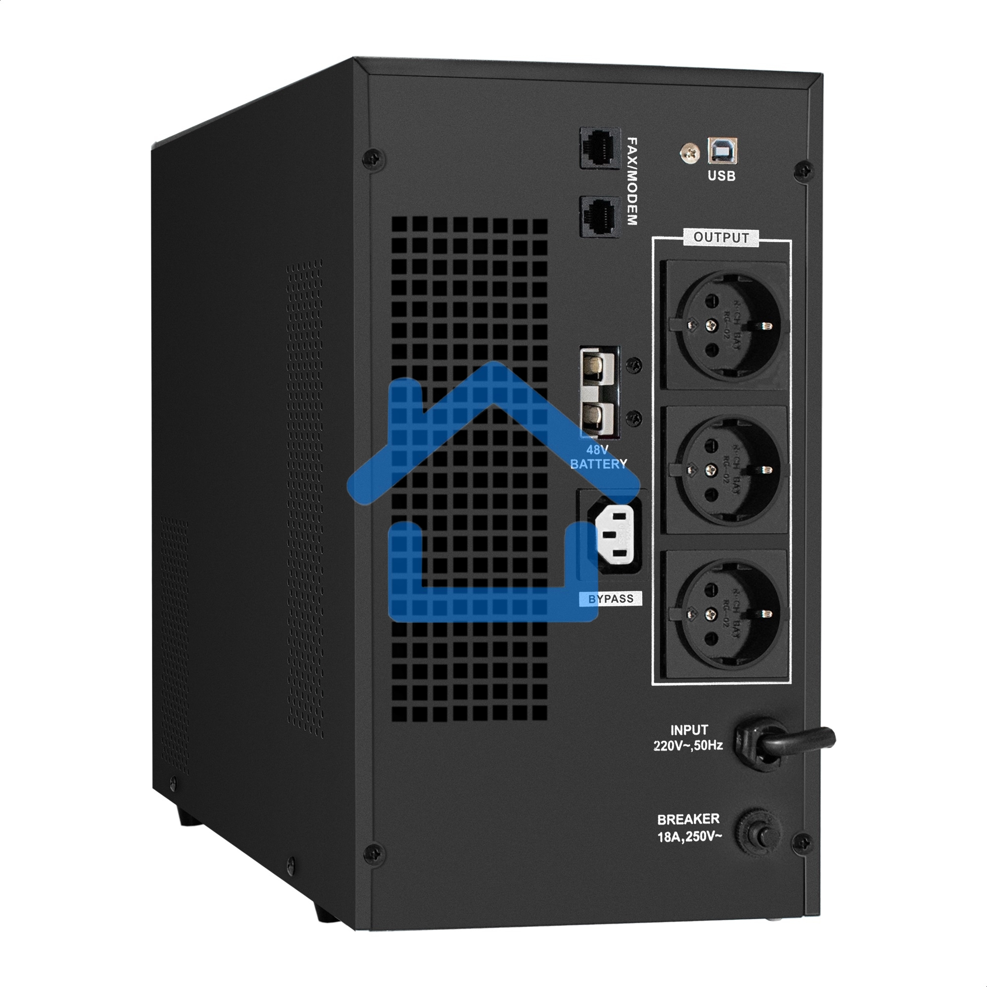 Комплект Источник бесперебойного питания EX295990RUS + батарея 40Aч EX282976RUS 4шт (инвертор, синус, для котла) ExeGate SineTower SZ-3000.LCD.AVR.3SH.1C13.RJ.USB <3000VA/2400W, чистый синусоида, LCD дисплей, AVR, 3*Schuko+1*C13, RJ45/11, USB, линейно-инт