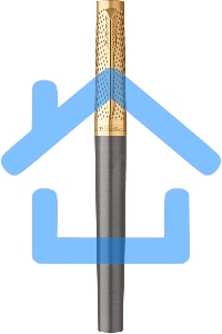 Ручка роллер Parker Ingenuity Pioneers T571 (2200951) Arrow Grey GT F, черные чернила, подарочная коробка