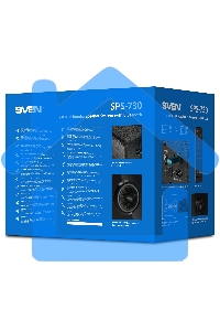 Акустическая система SVEN SPS-730 2.0 черные (2x25Вт, экокожа, USB/SD, пульт ДУ, Bluetooth)