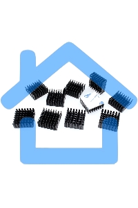 Аллюминиевый радиатор 3M 9448A 28х28х10 мм с термоскотчем 10 шт