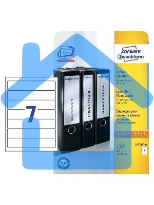 Этикетки Avery Zweckform L4760-25 A4 38x192мм 7шт на листе/80г/м2/25л./белый самоклей. универсальная