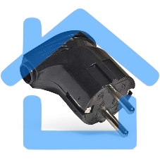 Вилка электрич. с заземл. угл. черный 16А 250В (еврослот) UNIVersal А0105