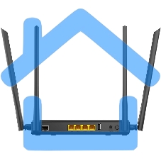 Роутер беспроводной D-Link DIR-825 (DIR-825/GFRU/R3A) AC1200 10/100/1000BASE-TX/4G черный