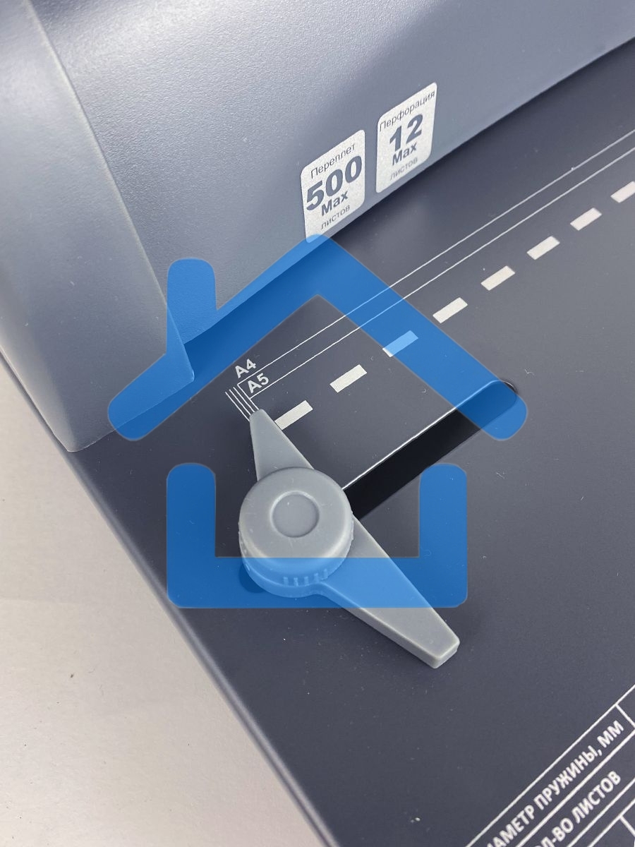 Переплетчик ГЕЛЕОС БП-12 на пластиковую пружину, А4, ручная перфорация 12 листов, переплет макс до 500 л., глубина перфорации 3,5-5,5 мм