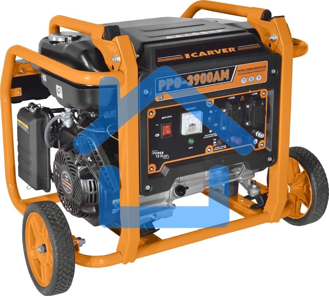Электрогенератор бензиновый Carver PPG- 3900АM, 3 кВт, 95 дБ, 51 кг