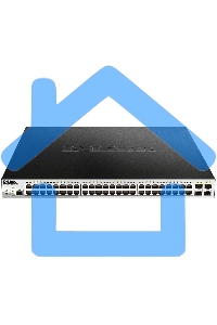 Коммутатор управляемый 2 уровня D-Link DGS-1210-52MP/ME/B2A PROJ с 48 портами 10/100/1000Base-T с поддержкой PoE и 4 портами 1000Base-X SFP