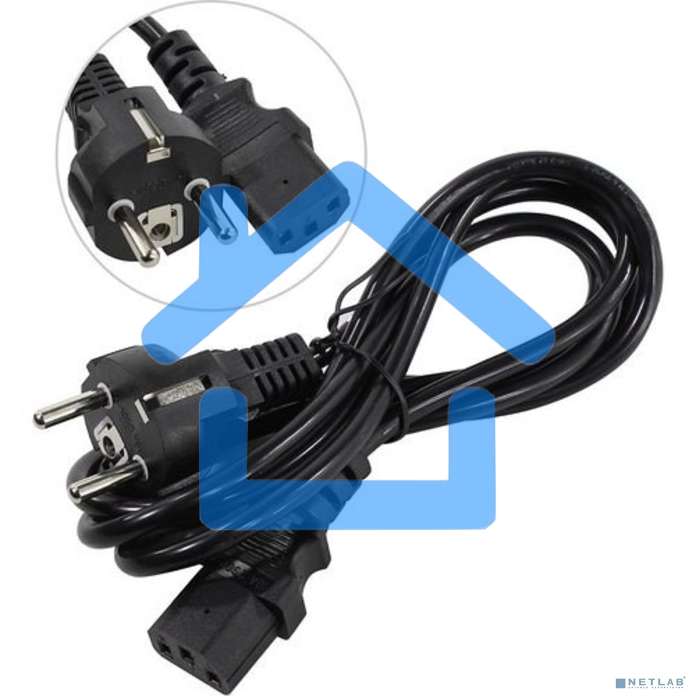 Кабель питания ExeGate Special PC-1,8S (Евровилка Schuko->С13) 3*0.5mm2, CCA, черный, 1.8м.