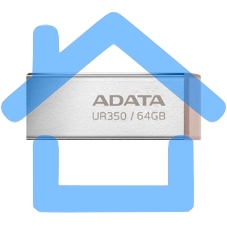 Флешка USB ADATA UR350 (UR350-64G-RSR/BG), 64 Gb, USB 3.2, R/W 100/15, серебристый/коричневый