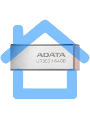 Флешка USB ADATA UR350 (UR350-64G-RSR/BG), 64 Gb, USB 3.2, R/W 100/15, серебристый/коричневый