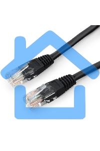 Патч-корд UTP Cablexpert кат.5e, 0.5м, литой, многожильный, черный