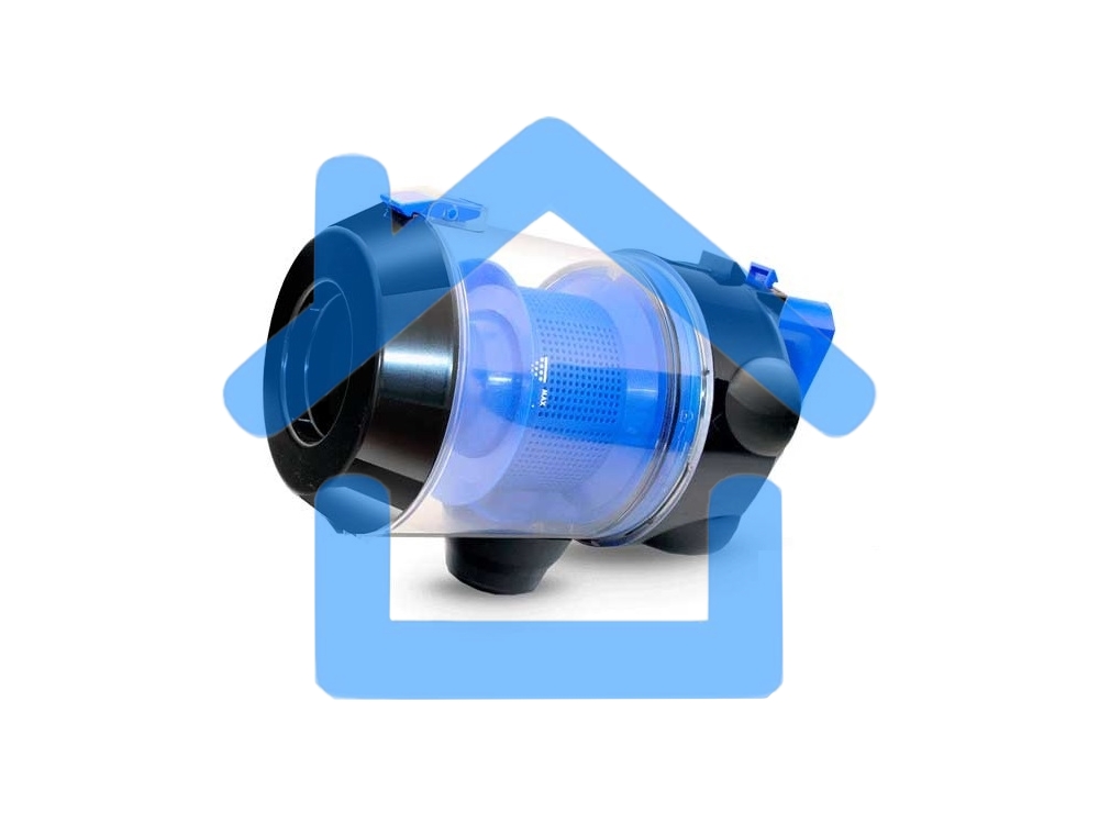 Пылесос Ginzzu VS420, 1700/275 Вт., без мешка, циклонный фильтр, черный/синий