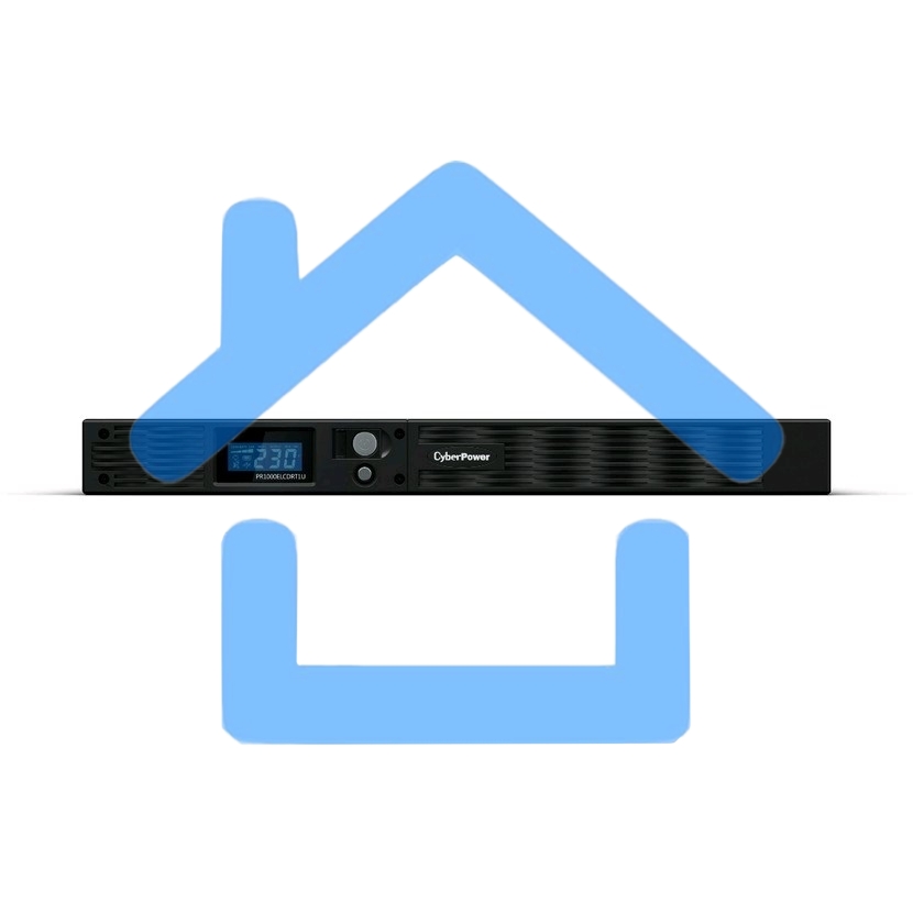 Источник бесперебойного питания Line-Interactive CyberPower PR1000ELCDRT1U 1000VA/800W USB/RS-232/EPO/SNMPslot (6 IEC С13)